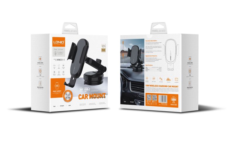 LDNIO Fast Charging Expert, MW21-1 360 Degree Car Mount